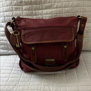 Fossil Burgundy Crossbody Bag